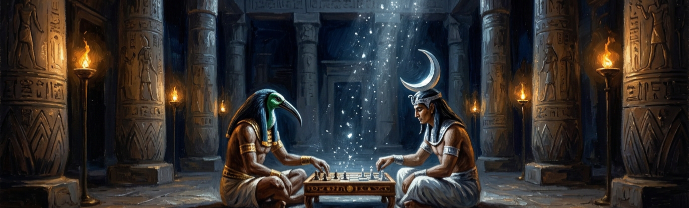 How did god Thoth win five leap days so goddess Nut could deliver?
