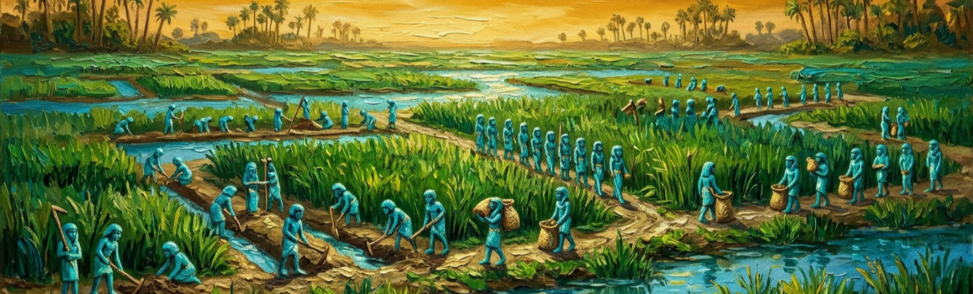 Why did ancient Egyptians bury hundreds of tiny Ushabti statuettes with mummies?