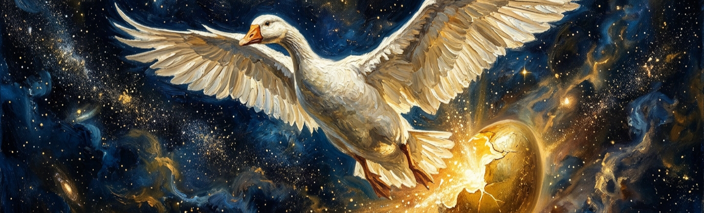 What primordial creature's cosmic honk was believed to have hatched the universe?