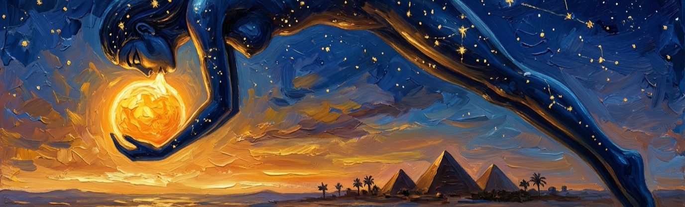 Which body part did sky goddess Nut swallow every evening at sunset?