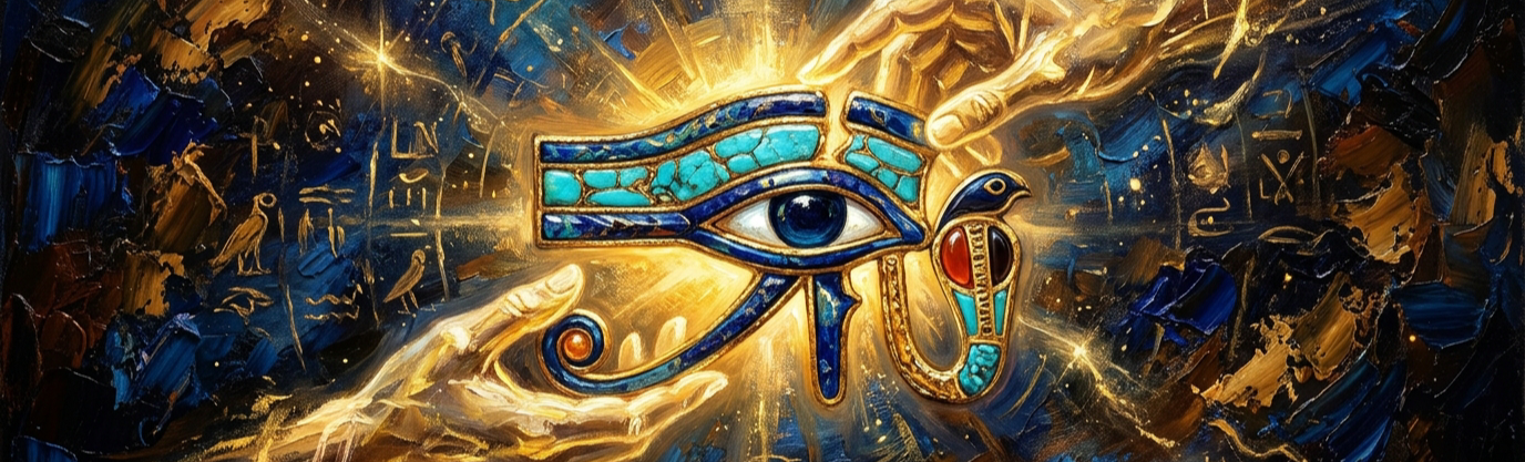 What magical amulet shaped like Horus's eye protected wearers from evil curses?