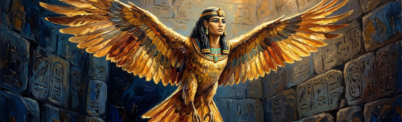 What wing-footed soul component flew out of Egyptian tombs every bright morning?