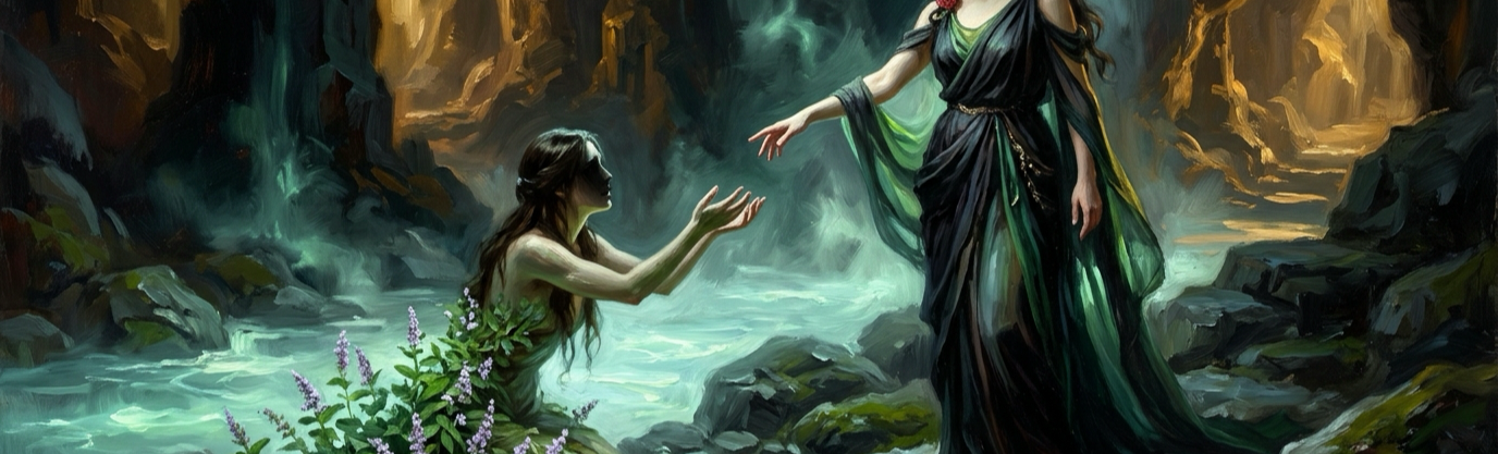 In Greek mythology, which underworld queen trampled the river nymph Minthe into aromatic mint?