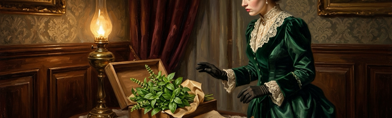What shocking secret message did sending someone sweet basil convey in Victorian flower language?