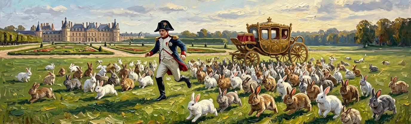 Which animal ambushed Napoleon Bonaparte and chased him into his carriage?