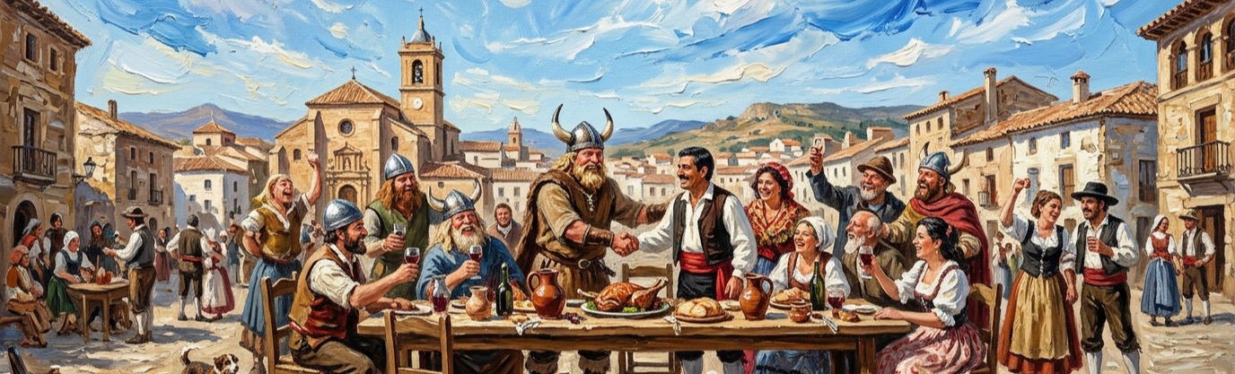 Why did the Spanish town of Huéscar sign a peace treaty with Denmark in 1981?