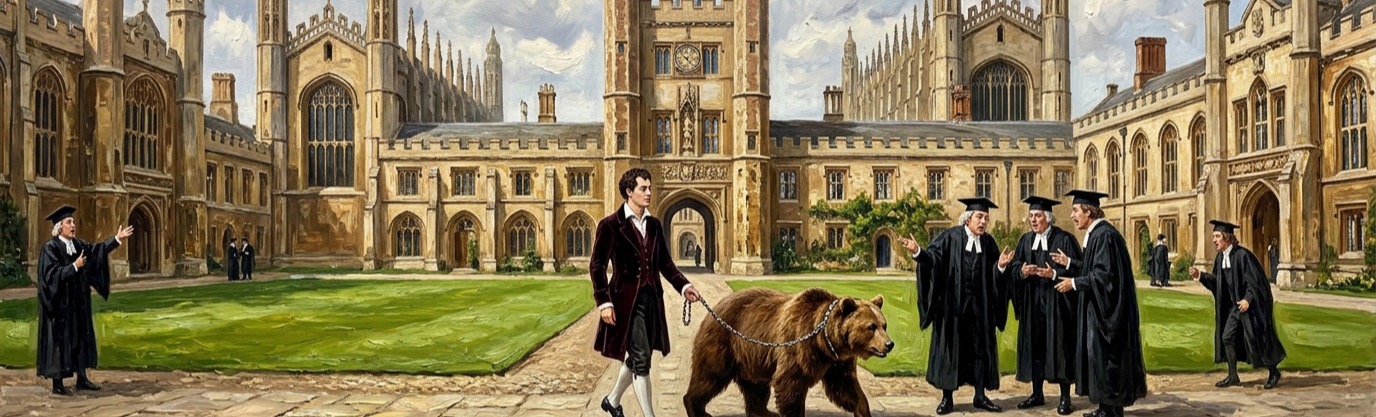 What pet did poet Lord Byron keep in his Cambridge dorm because dogs were banned?