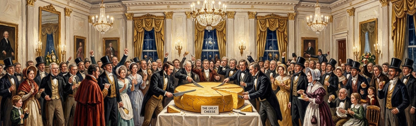 How did President Andrew Jackson finally get rid of the 1,400-pound cheese wheel in the White House?