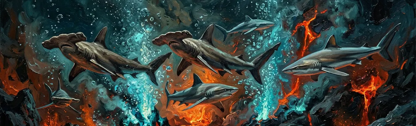 Which apex predators were shockingly discovered living inside the boiling Kavachi volcano?