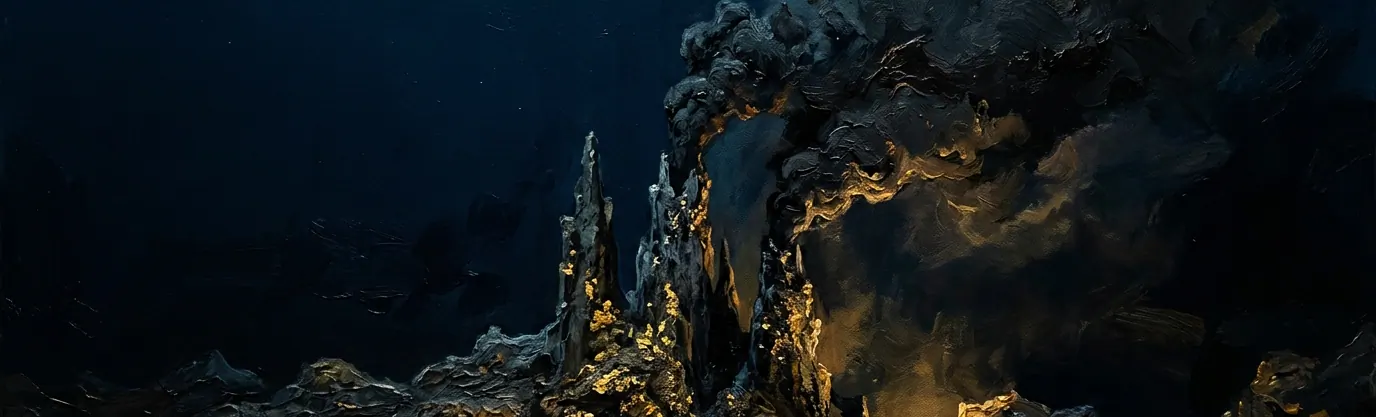 What color characterizes towering deep-sea hydrothermal vents rich in iron and copper sulfides?