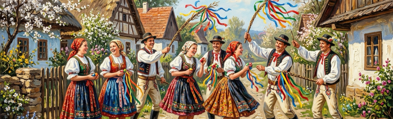 Why do Roman Catholic revelers whip each other with willows on Easter Monday?