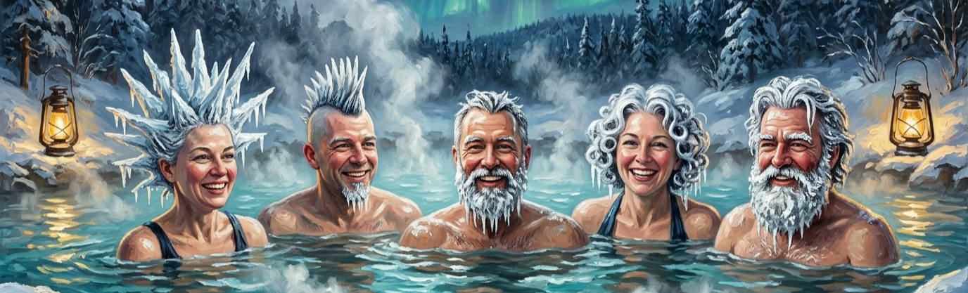 What frosty Canadian competition rewards winter bathers for sculpting their frozen icicle locks?