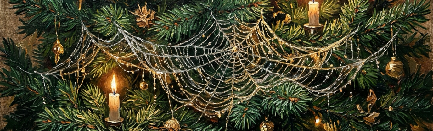 What tree decoration do Ukrainian families hang to attract good financial fortune?
